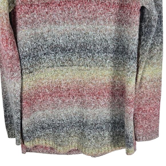 LOGO Lori Goldstein Sweater Womens Medium Ombre V Neck Tunic Multicolor Cozy - Picture 5 of 11